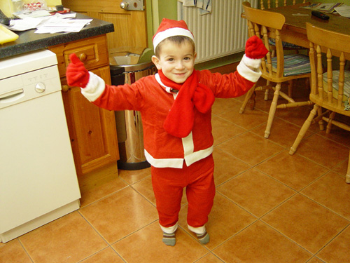 Ander as Father Christmas- December 2006
