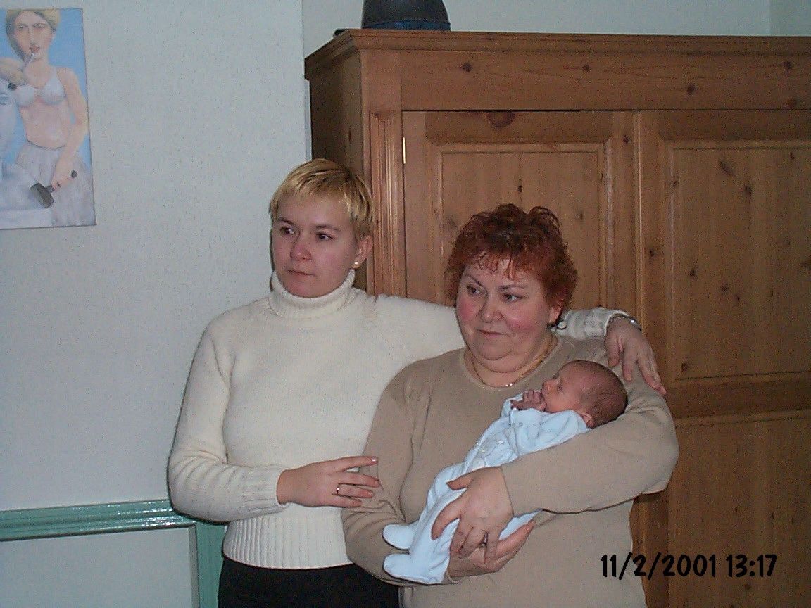 Sandra, Eugenia & Xavier February 2001