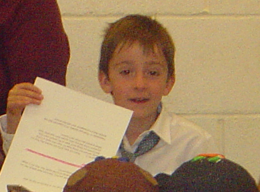 Fuzzy Picture of Xavier in School Play - May 2007